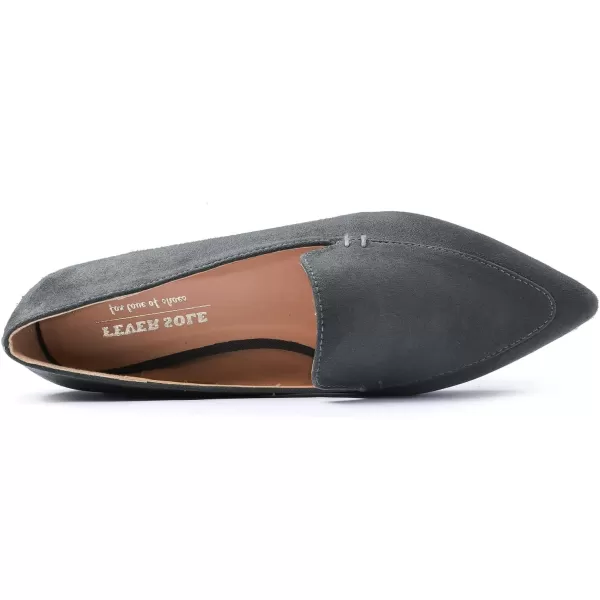 FEVERSOLE Women's Loafer Flat Pointed Fashion Slip On Comfort Driving Office Shoes