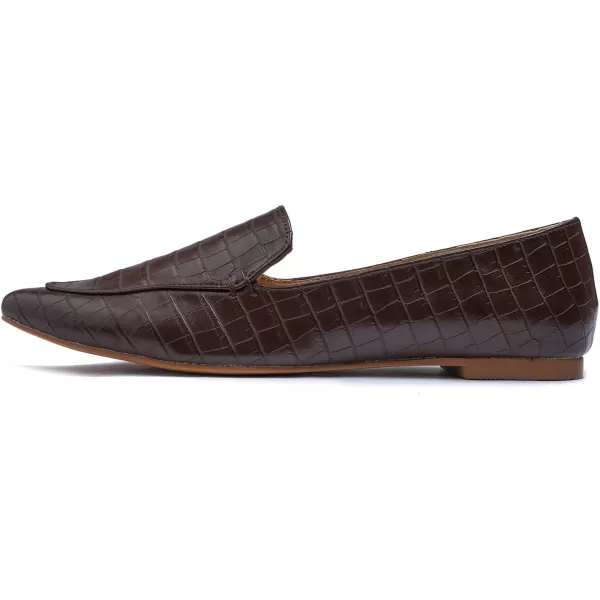 FEVERSOLE Women's Loafer Flat Pointed Fashion Slip On Comfort Driving Office Shoes