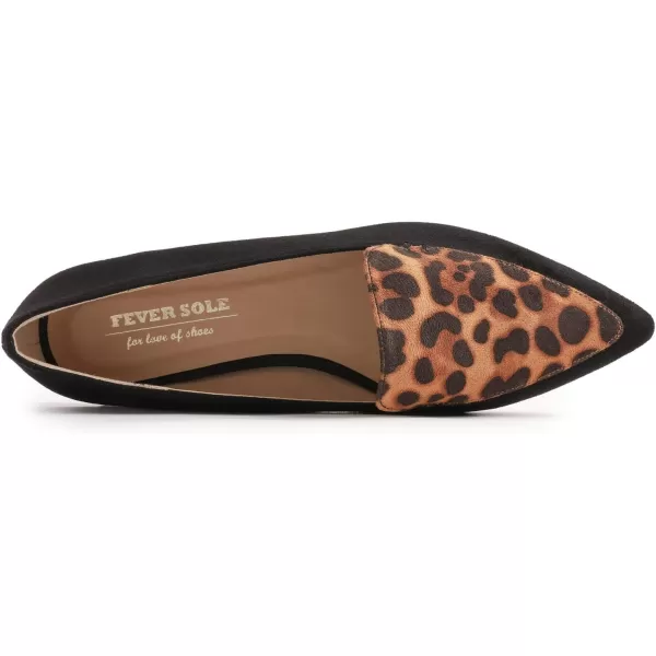 FEVERSOLE Women's Loafer Flat Pointed Fashion Slip On Comfort Driving Office Shoes
