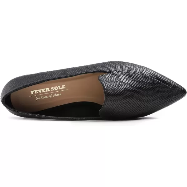 FEVERSOLE Women's Loafer Flat Pointed Fashion Slip On Comfort Driving Office Shoes