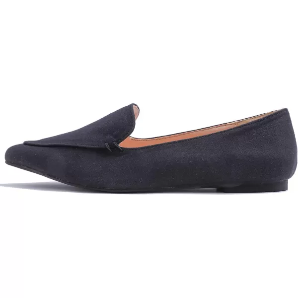 FEVERSOLE Women's Loafer Flat Pointed Fashion Slip On Comfort Driving Office Shoes