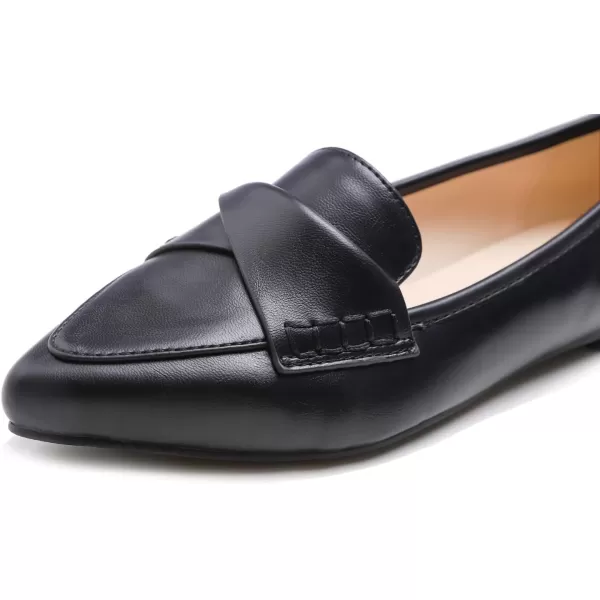FEVERSOLE Women's Loafer Flat Pointed Fashion Slip On Comfort Driving Office Shoes