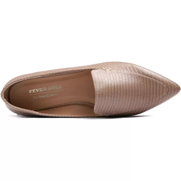 FEVERSOLE Women's Loafer Flat Pointed Fashion Slip On Comfort Driving Office Shoes
