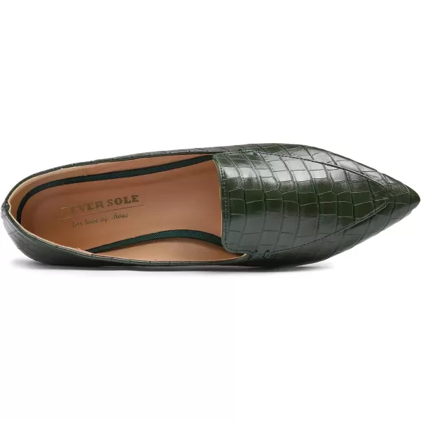 FEVERSOLE Women's Loafer Flat Pointed Fashion Slip On Comfort Driving Office Shoes