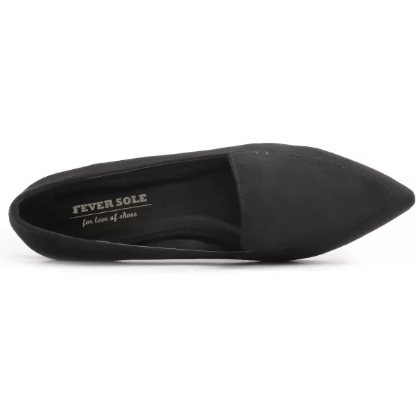 FEVERSOLE Women's Loafer Flat Pointed Fashion Slip On Comfort Driving Office Shoes