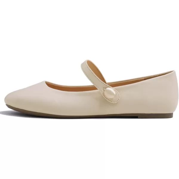 FEVERSOLE Women's Mary Jane Fashion Round Toe Easy Buckle Slip On Flats