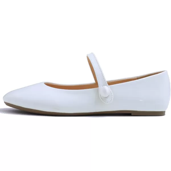 FEVERSOLE Women's Mary Jane Fashion Round Toe Easy Buckle Slip On Flats