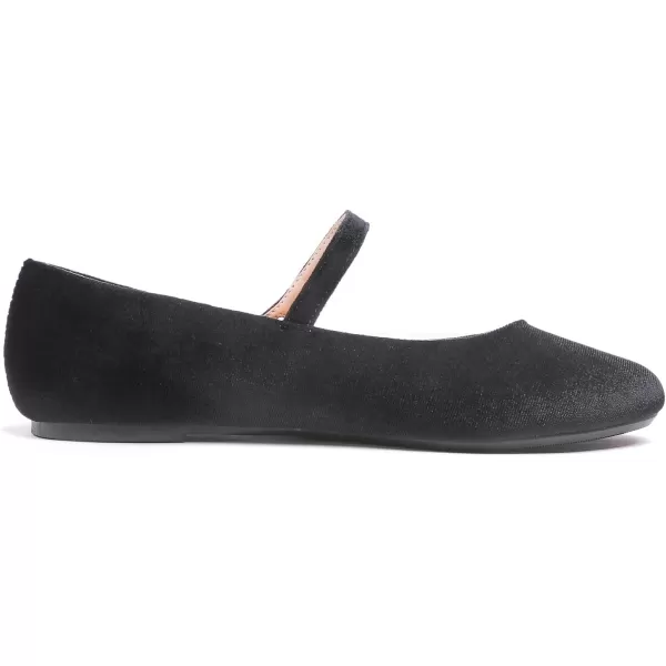 FEVERSOLE Women's Mary Jane Fashion Round Toe Easy Buckle Slip On Flats