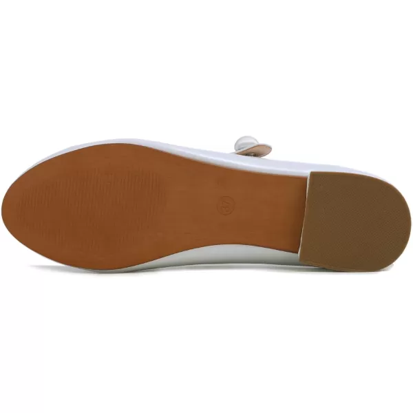 FEVERSOLE Women's Mary Jane Fashion Round Toe Easy Buckle Slip On Flats