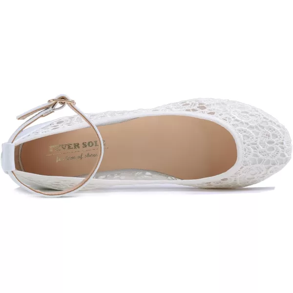 FEVERSOLE Women's Mary Jane Fashion Round Toe Easy Buckle Slip On Flats