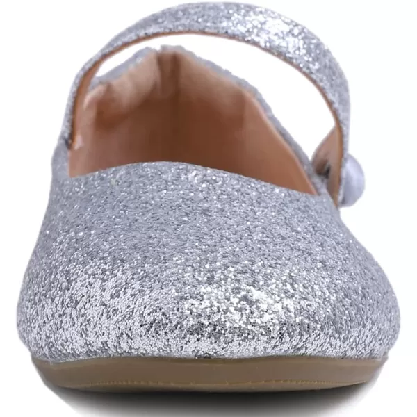 FEVERSOLE Women's Mary Jane Fashion Round Toe Easy Buckle Slip On Flats