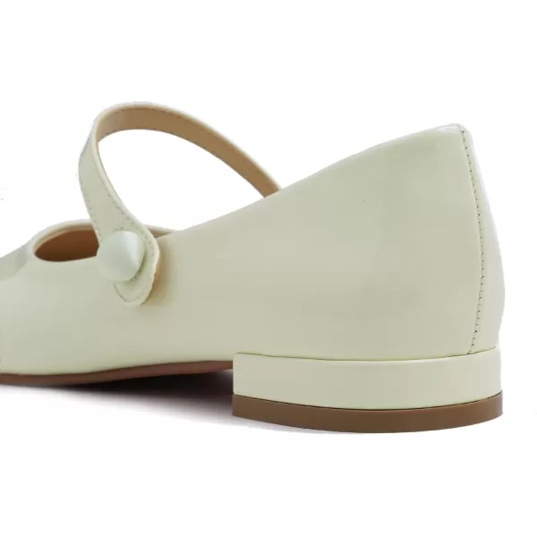 FEVERSOLE Women's Mary Jane Fashion Round Toe Easy Buckle Slip On Flats
