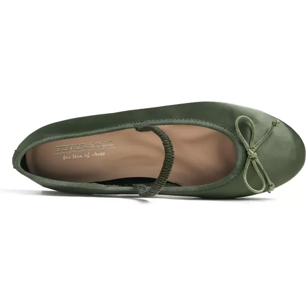FEVERSOLE Women's Mary Jane Fashion Round Toe Easy Buckle Slip On Flats