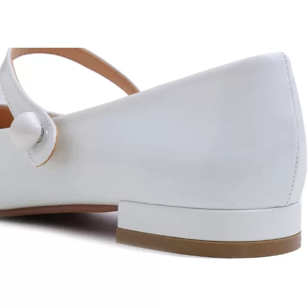 FEVERSOLE Women's Mary Jane Fashion Round Toe Easy Buckle Slip On Flats