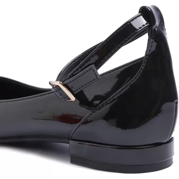 FEVERSOLE Women's Mary Jane Fashion Round Toe Easy Buckle Slip On Flats