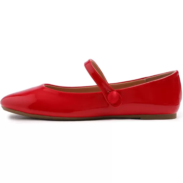 FEVERSOLE Women's Mary Jane Fashion Round Toe Easy Buckle Slip On Flats