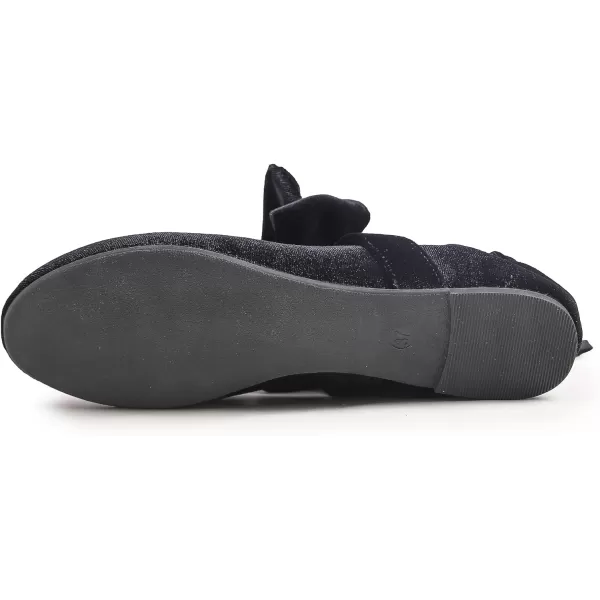 FEVERSOLE Women's Mary Jane Fashion Round Toe Easy Buckle Slip On Flats
