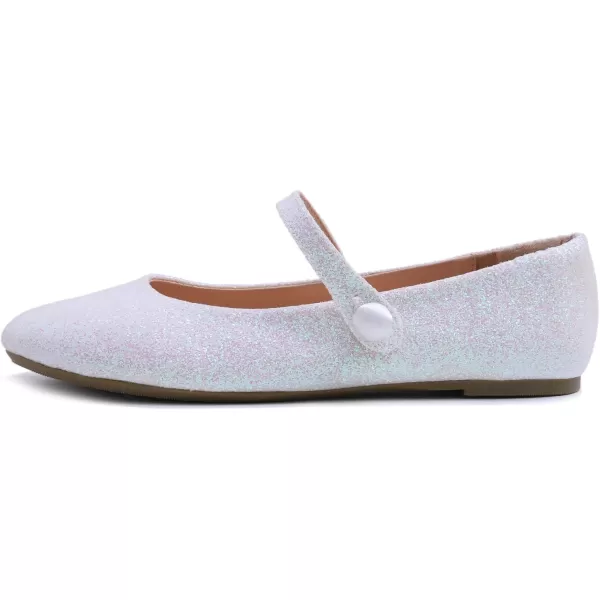 FEVERSOLE Women's Mary Jane Fashion Round Toe Easy Buckle Slip On Flats