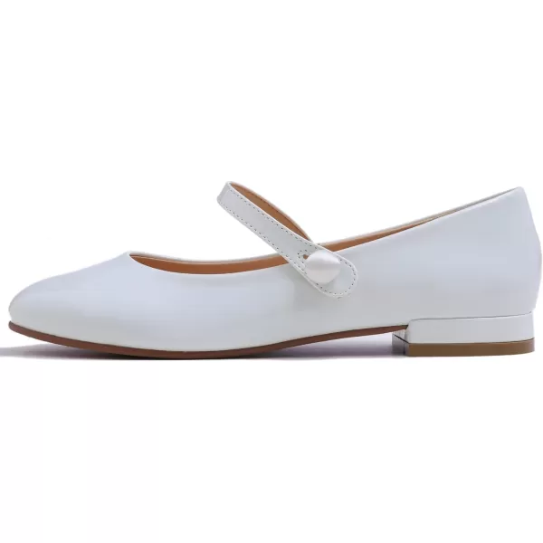 FEVERSOLE Women's Mary Jane Fashion Round Toe Easy Buckle Slip On Flats