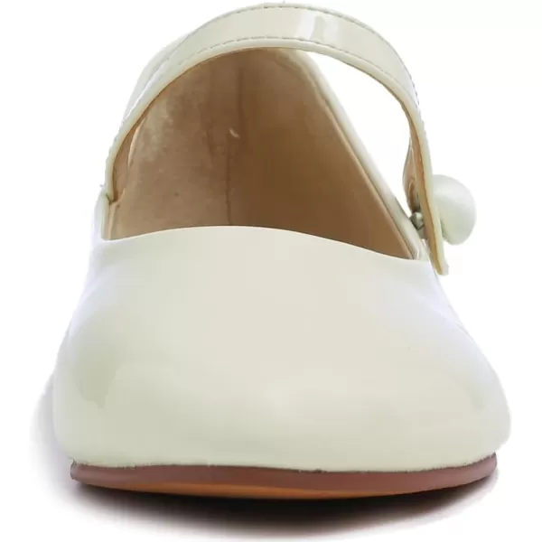FEVERSOLE Women's Mary Jane Fashion Round Toe Easy Buckle Slip On Flats