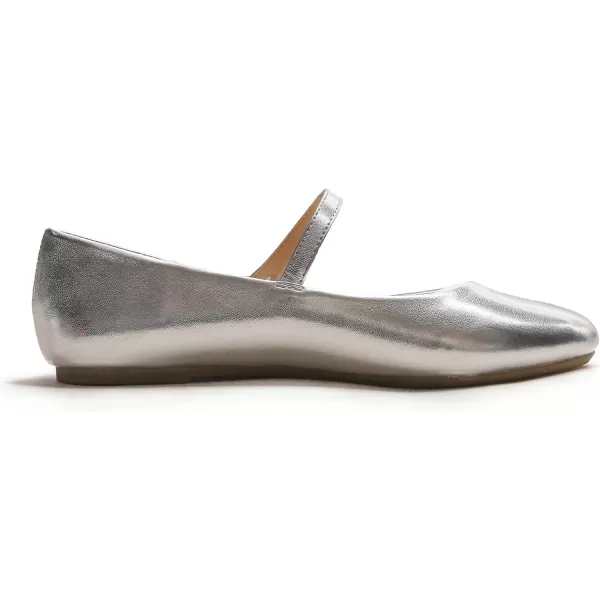 FEVERSOLE Women's Mary Jane Fashion Round Toe Easy Buckle Slip On Flats