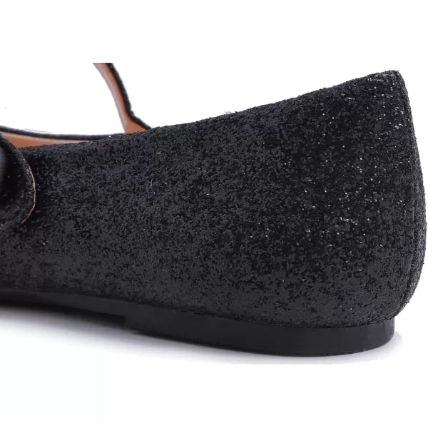 FEVERSOLE Women's Mary Jane Fashion Round Toe Easy Buckle Slip On Flats