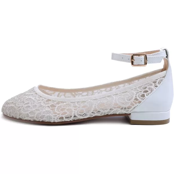 FEVERSOLE Women's Mary Jane Fashion Round Toe Easy Buckle Slip On Flats