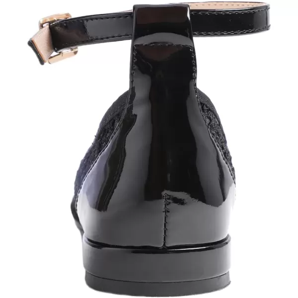 FEVERSOLE Women's Mary Jane Fashion Round Toe Easy Buckle Slip On Flats