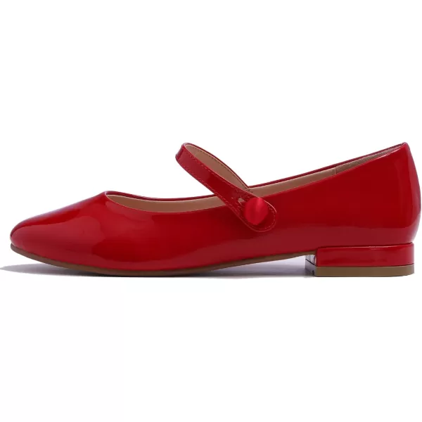 FEVERSOLE Women's Mary Jane Fashion Round Toe Easy Buckle Slip On Flats