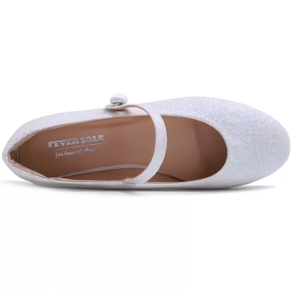 FEVERSOLE Women's Mary Jane Fashion Round Toe Easy Buckle Slip On Flats
