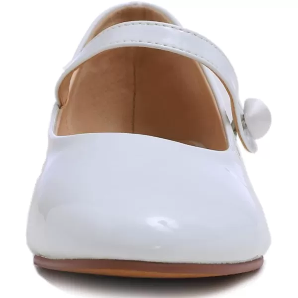 FEVERSOLE Women's Mary Jane Fashion Round Toe Easy Buckle Slip On Flats