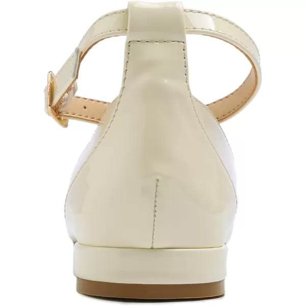 FEVERSOLE Women's Mary Jane Fashion Round Toe Easy Buckle Slip On Flats