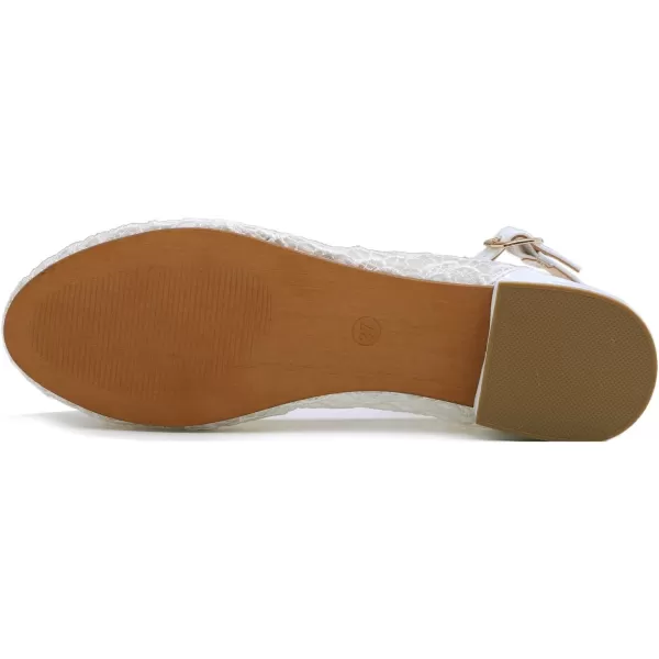 FEVERSOLE Women's Mary Jane Fashion Round Toe Easy Buckle Slip On Flats