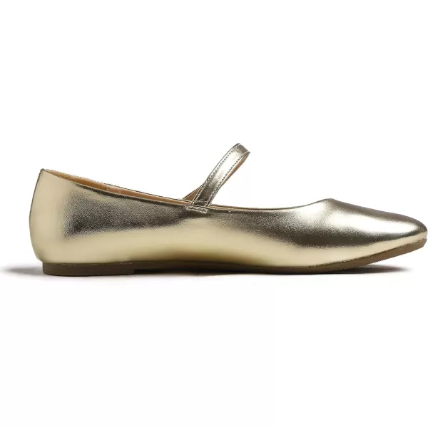 FEVERSOLE Women's Mary Jane Fashion Round Toe Easy Buckle Slip On Flats