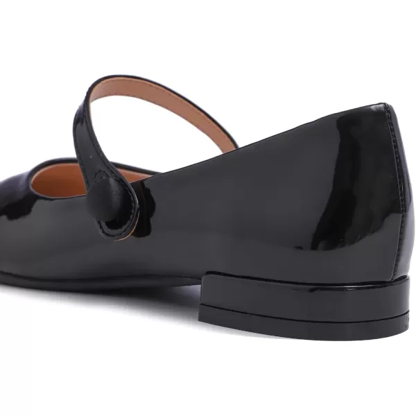 FEVERSOLE Women's Mary Jane Fashion Round Toe Easy Buckle Slip On Flats