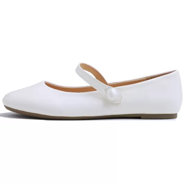FEVERSOLE Women's Mary Jane Fashion Round Toe Easy Buckle Slip On Flats