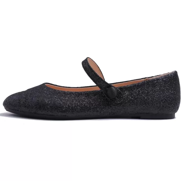 FEVERSOLE Women's Mary Jane Fashion Round Toe Easy Buckle Slip On Flats