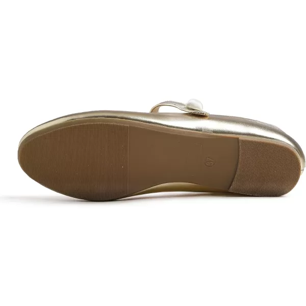 FEVERSOLE Women's Mary Jane Fashion Round Toe Easy Buckle Slip On Flats