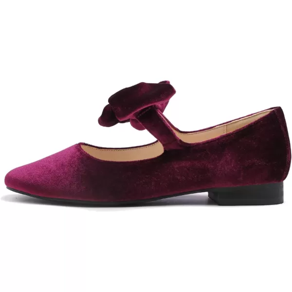FEVERSOLE Women's Mary Jane Fashion Square Toe Easy Buckle Low Heel Slip On Flats