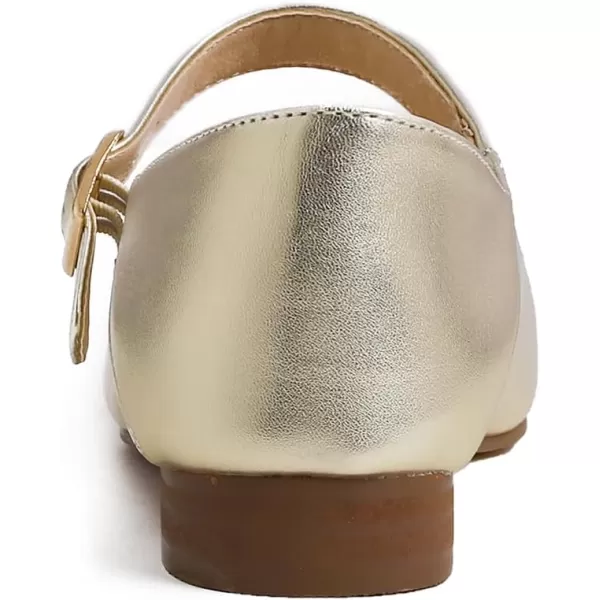 FEVERSOLE Women's Mary Jane Fashion Square Toe Easy Buckle Low Heel Slip On Flats
