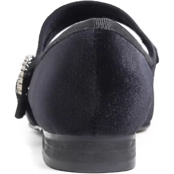 FEVERSOLE Women's Mary Jane Fashion Square Toe Easy Buckle Low Heel Slip On Flats