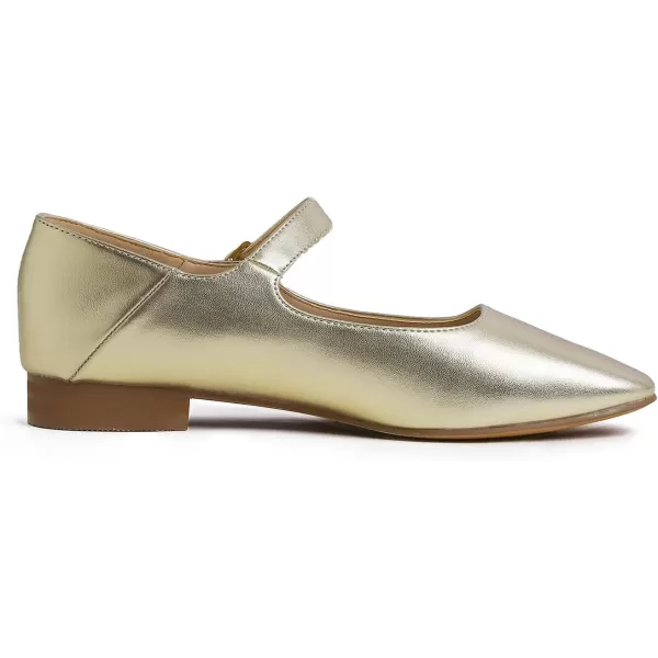 FEVERSOLE Women's Mary Jane Fashion Square Toe Easy Buckle Low Heel Slip On Flats
