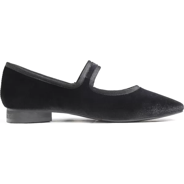 FEVERSOLE Women's Mary Jane Fashion Square Toe Easy Buckle Low Heel Slip On Flats