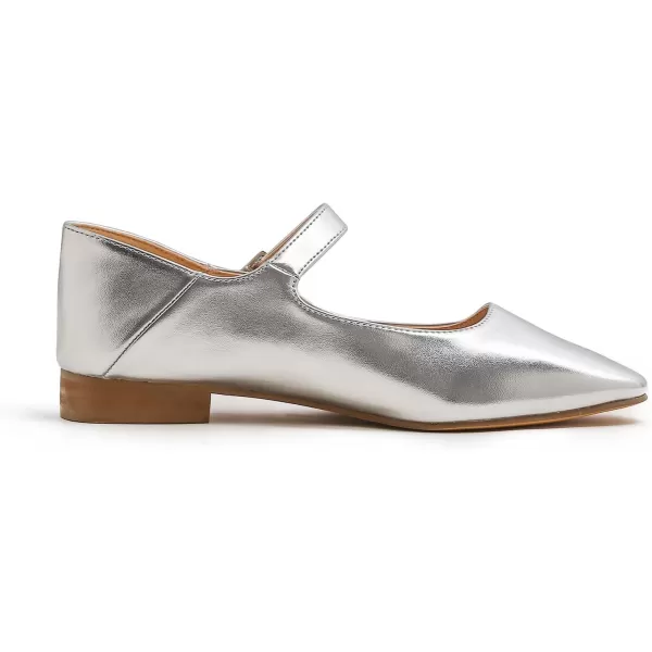 FEVERSOLE Women's Mary Jane Fashion Square Toe Easy Buckle Low Heel Slip On Flats