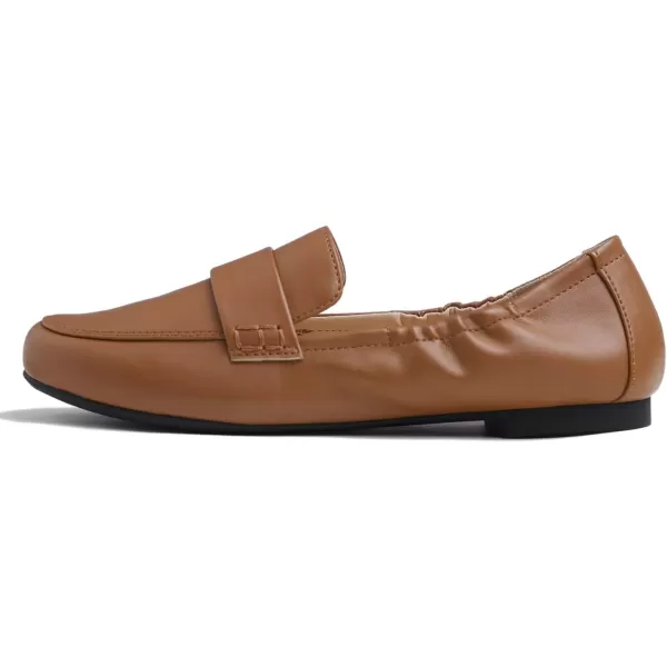FEVERSOLE Women's Penny Loafer Round Toe Casual Flat Shoes