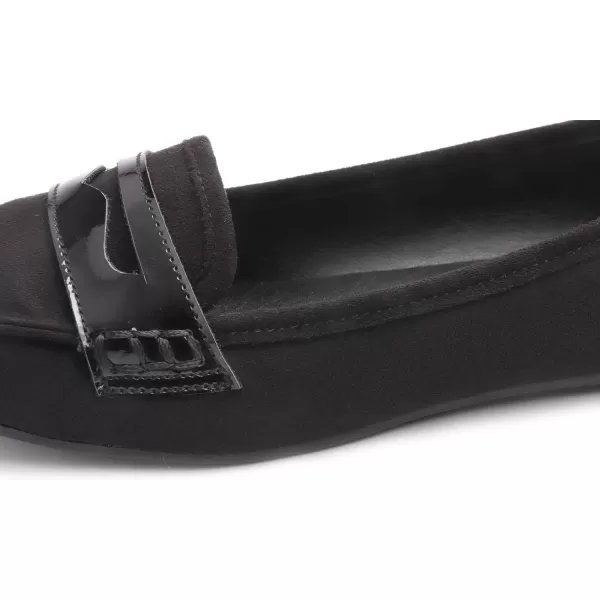 FEVERSOLE Women's Penny Loafer Round Toe Casual Flat Shoes