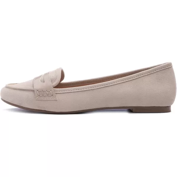 FEVERSOLE Women's Penny Loafer Round Toe Casual Flat Shoes