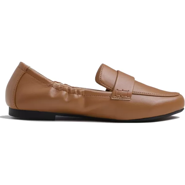 FEVERSOLE Women's Penny Loafer Round Toe Casual Flat Shoes