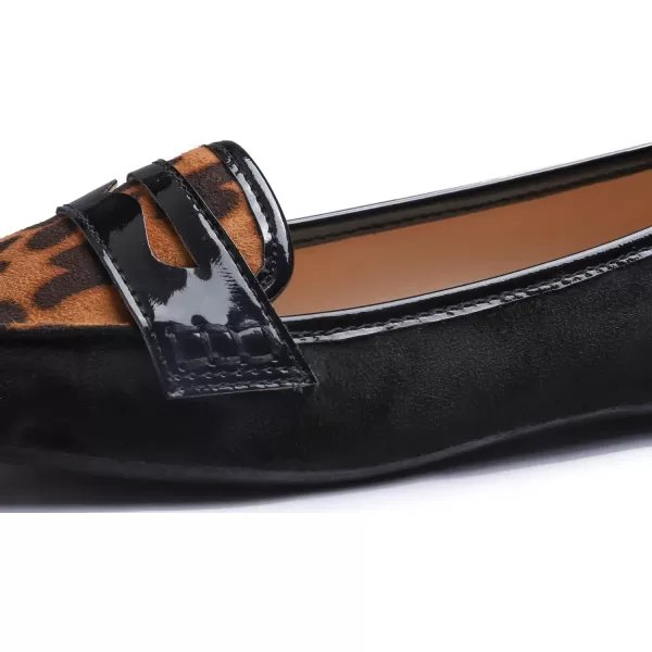FEVERSOLE Women's Penny Loafer Round Toe Casual Flat Shoes