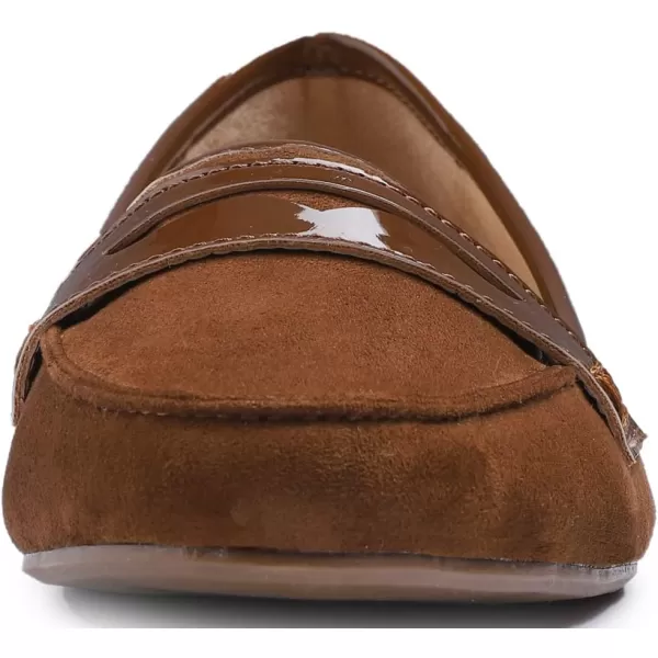 FEVERSOLE Women's Penny Loafer Round Toe Casual Flat Shoes